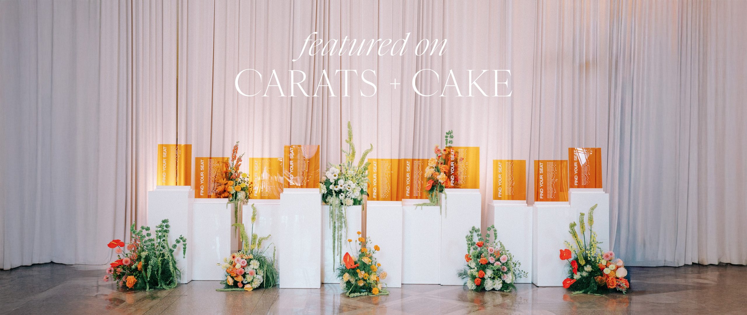 Wedding banner featuring Carats and Cake